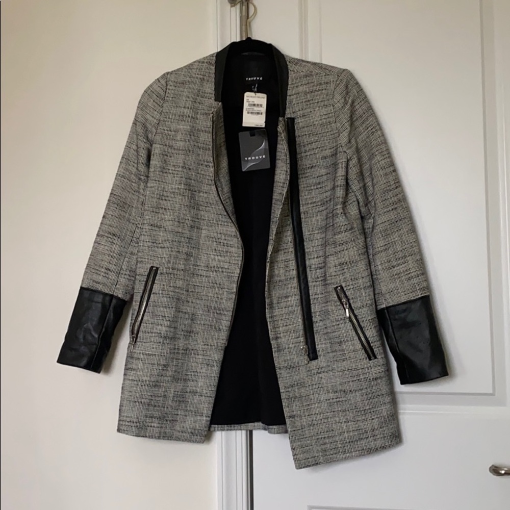 Trouve tweed coat blazer